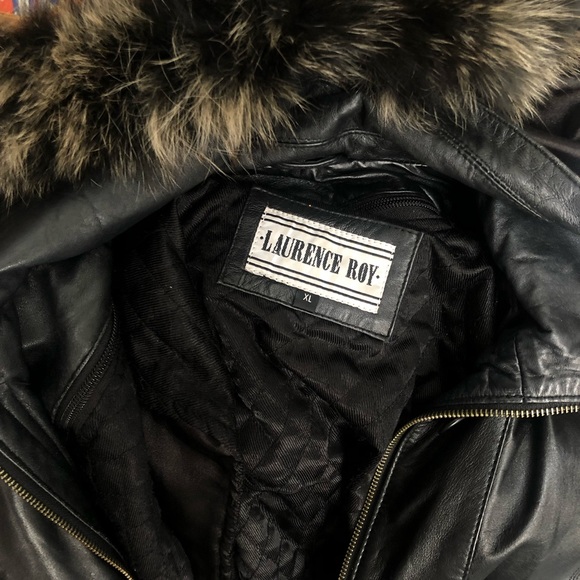 Laurence Roy Lambskin Winter Coat with Fur Hood - Picture 2 of 5
